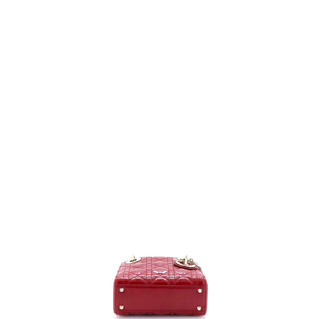 Lady Dior Chain Bag Cannage Quilt Patent Mini