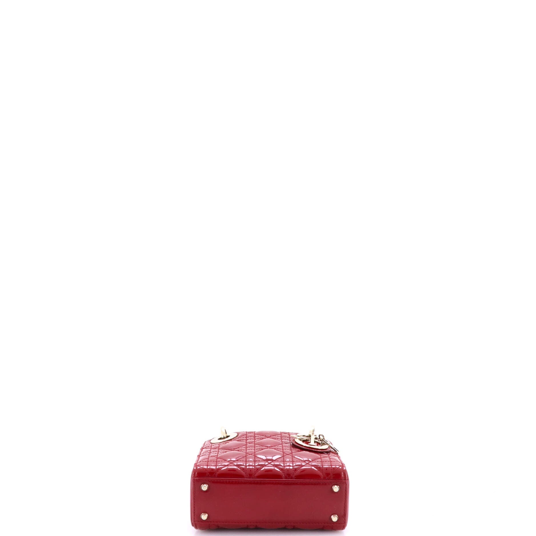 Lady Dior Chain Bag Cannage Quilt Patent Mini