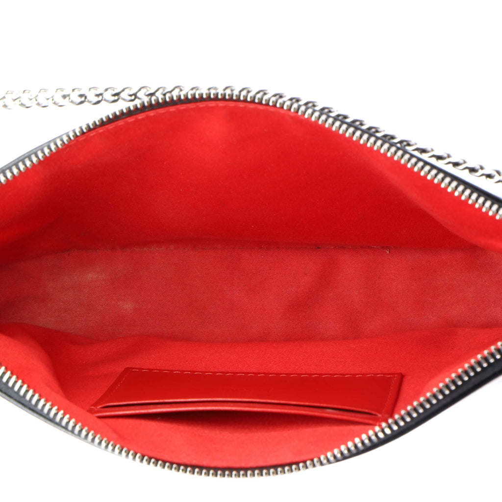 Loubila Chain Clutch Spiked Leather