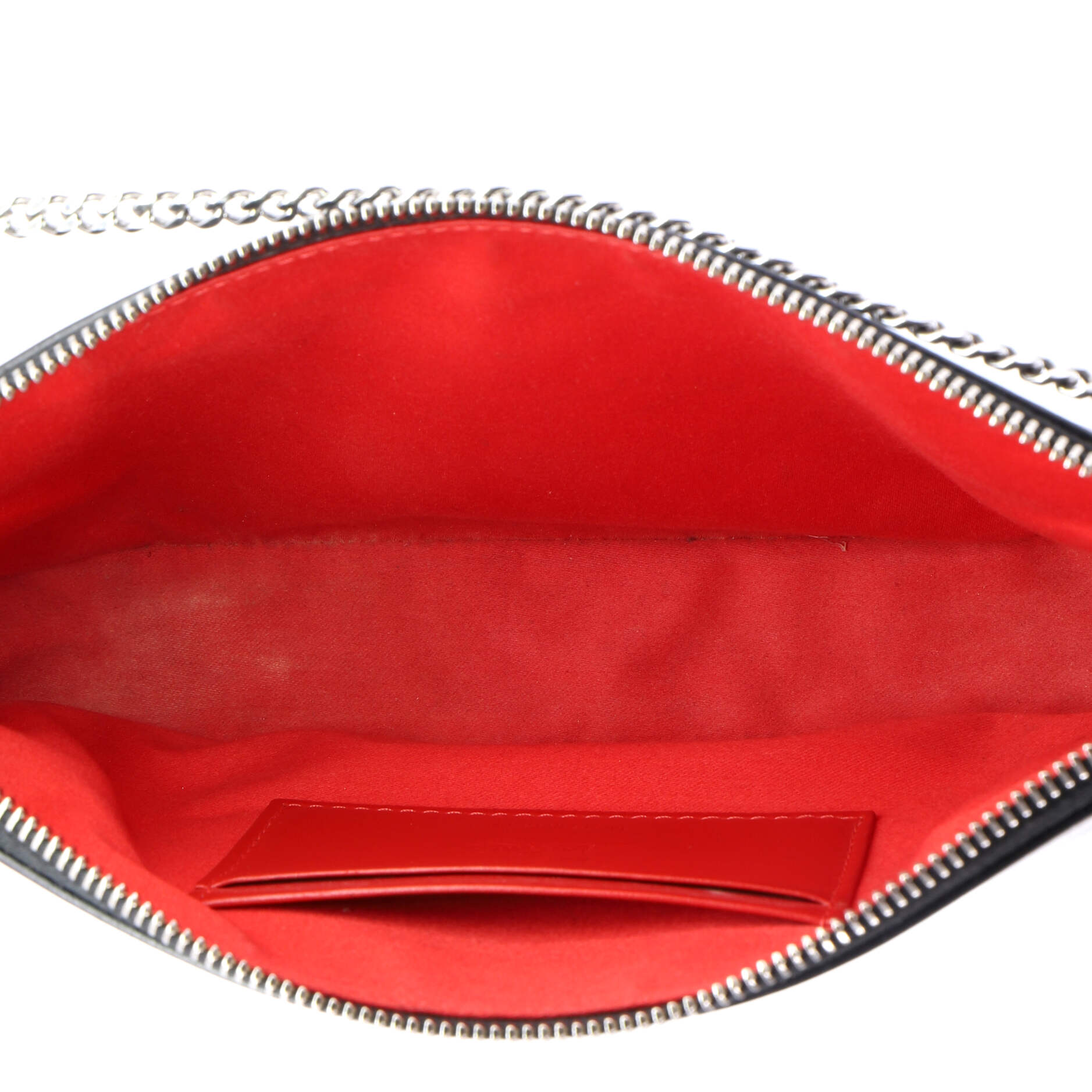 Loubila Chain Clutch Spiked Leather