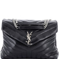 Loulou Shoulder Bag Matelasse Chevron Leather Medium