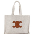 Cabas Thais Tote Triomphe Striped Canvas Large