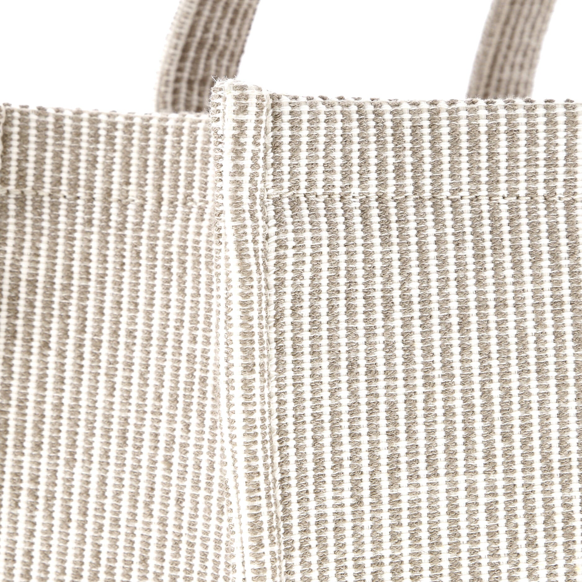 Cabas Thais Tote Triomphe Striped Canvas Large