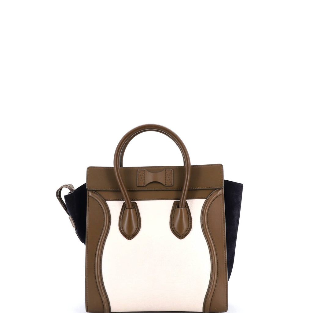 Tricolor Luggage Bag Leather Mini