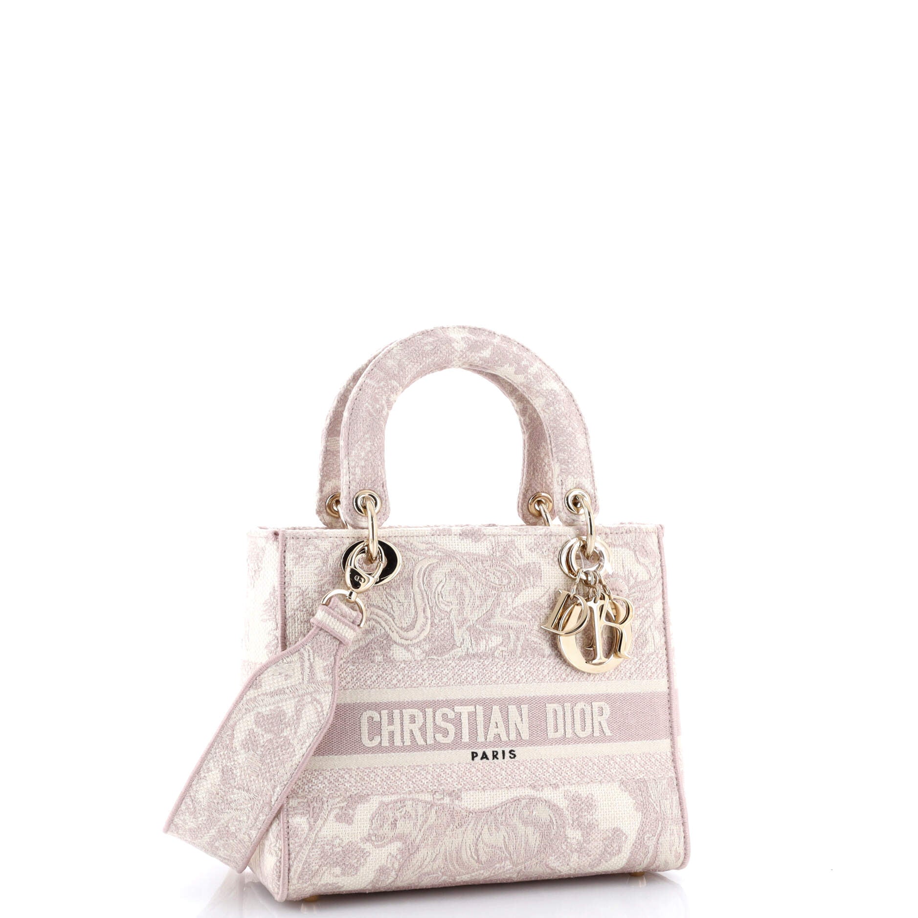 Toile de Jouy Lady D-Lite Bag Embroidered Canvas