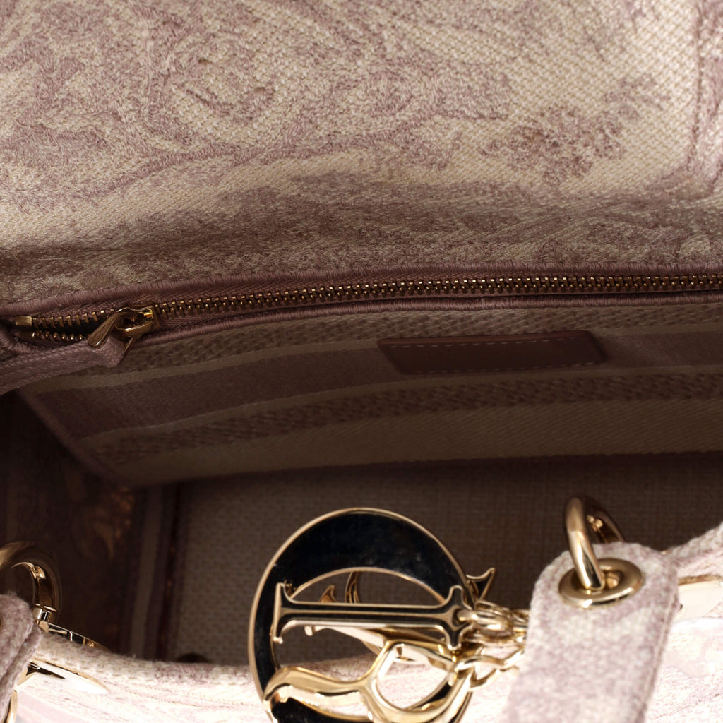 Toile de Jouy Lady D-Lite Bag Embroidered Canvas