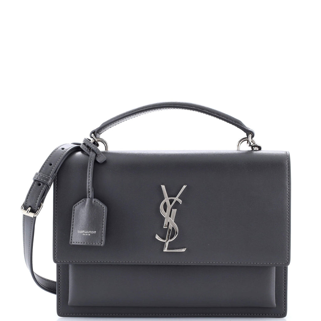 Sunset Top Handle Shoulder Bag Leather Medium