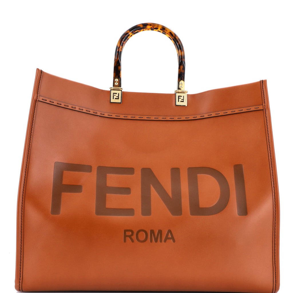Sunshine Shopper Tote Leather Large