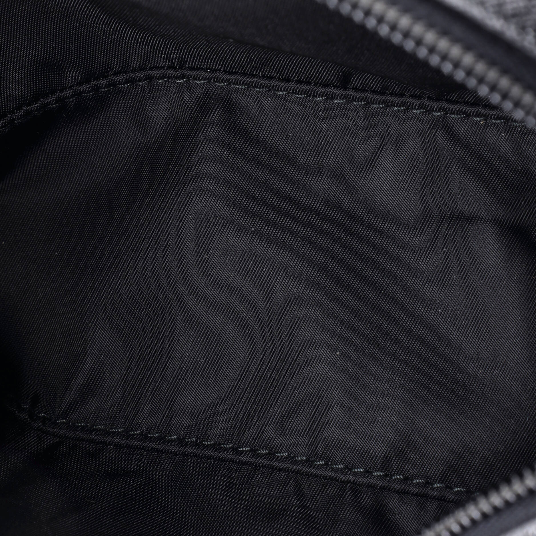 Zip Travel Pouch Re-Nylon with Saffiano Leather