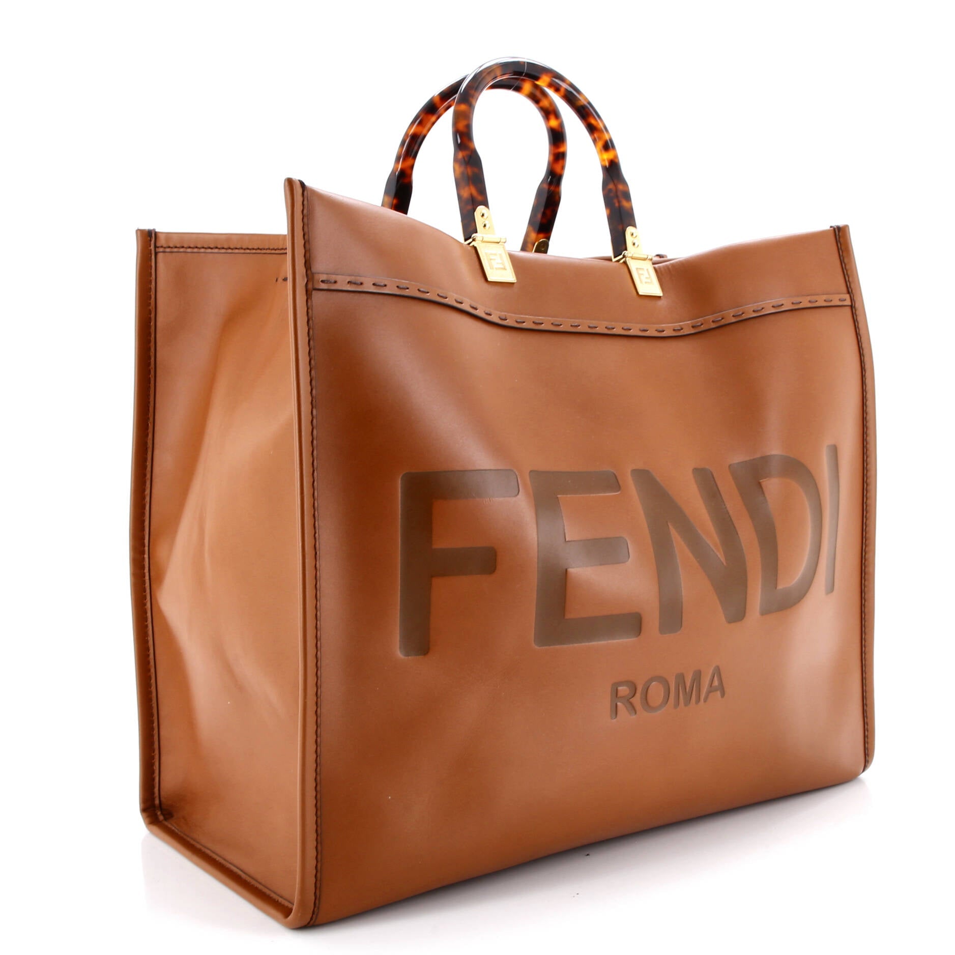 Sunshine Shopper Tote Leather Large