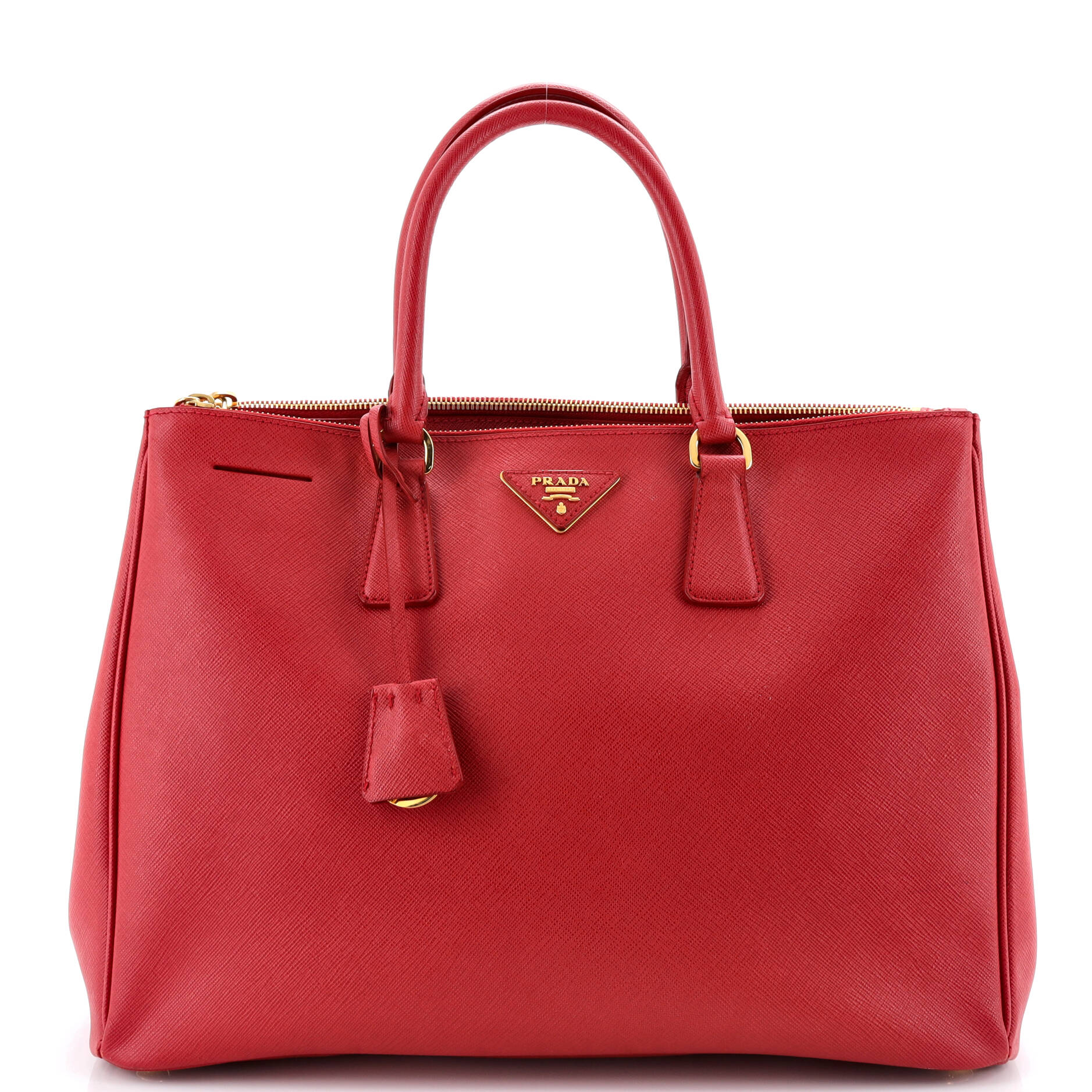 Double Zip Lux Tote Saffiano Leather Medium