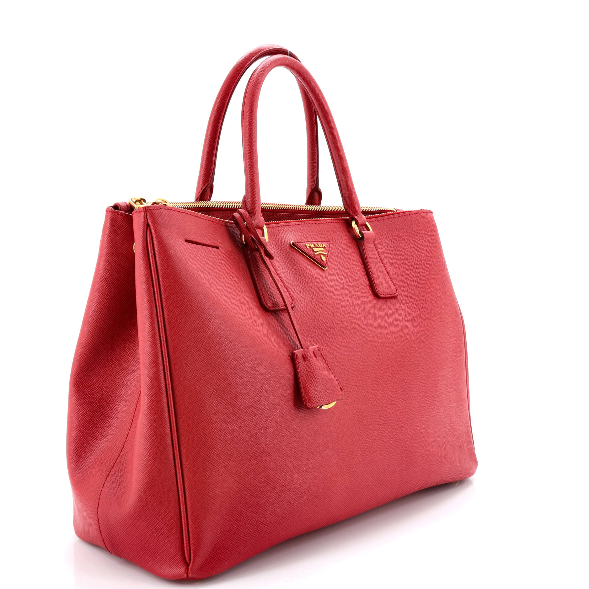 Double Zip Lux Tote Saffiano Leather Medium