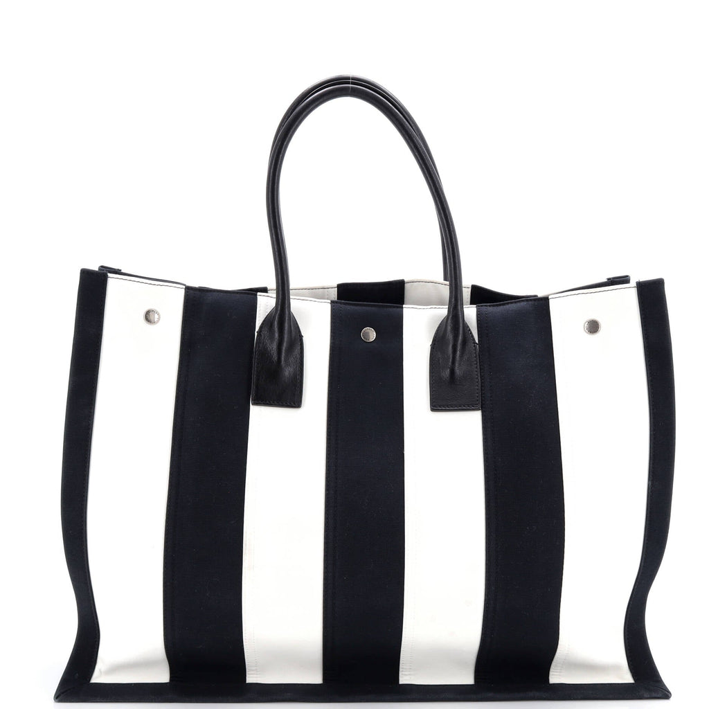 Noe Shopping Tote Striped Canvas Large