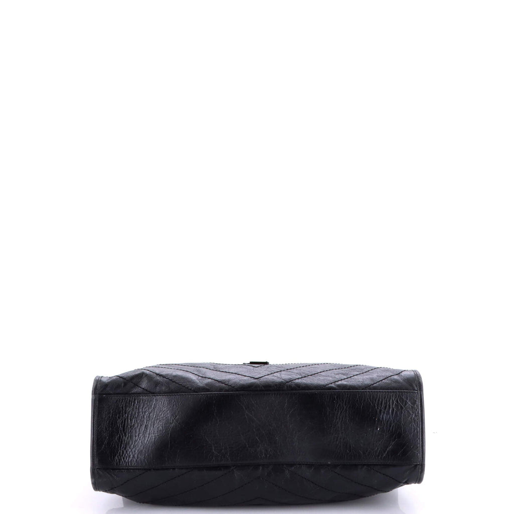 Niki Shopping Tote Matelasse Chevron Leather Large