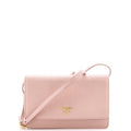 Wallet on Strap Saffiano Leather Small