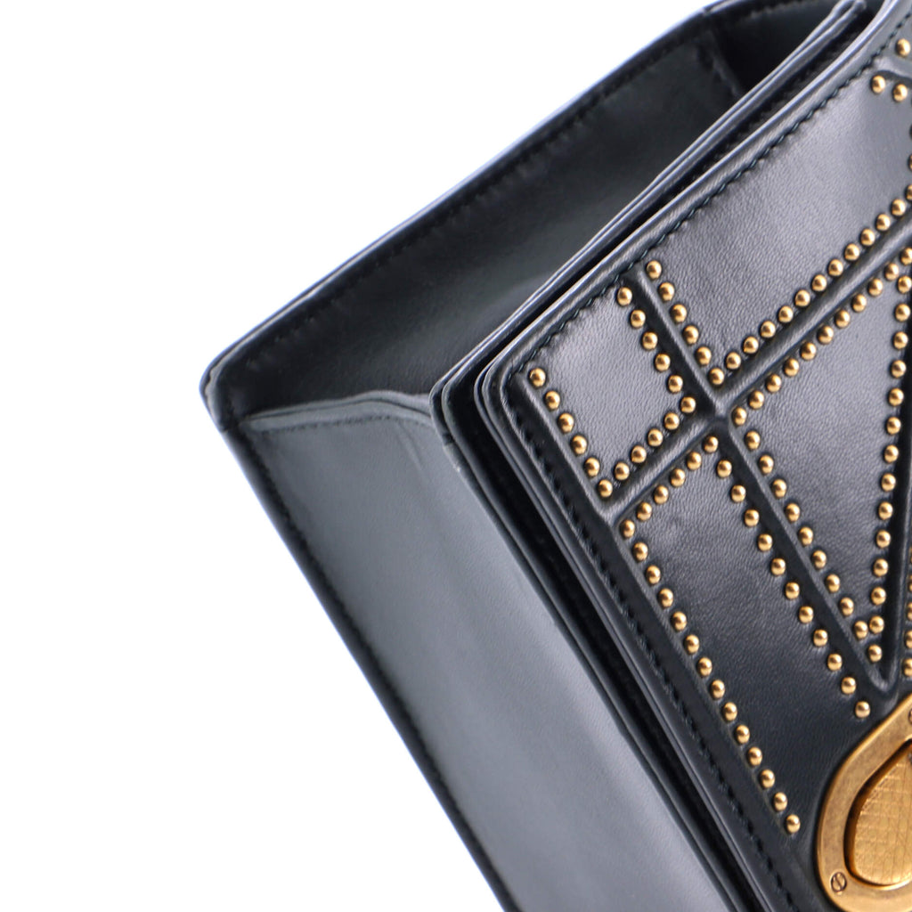Diorama Flap Bag Studded Leather Small