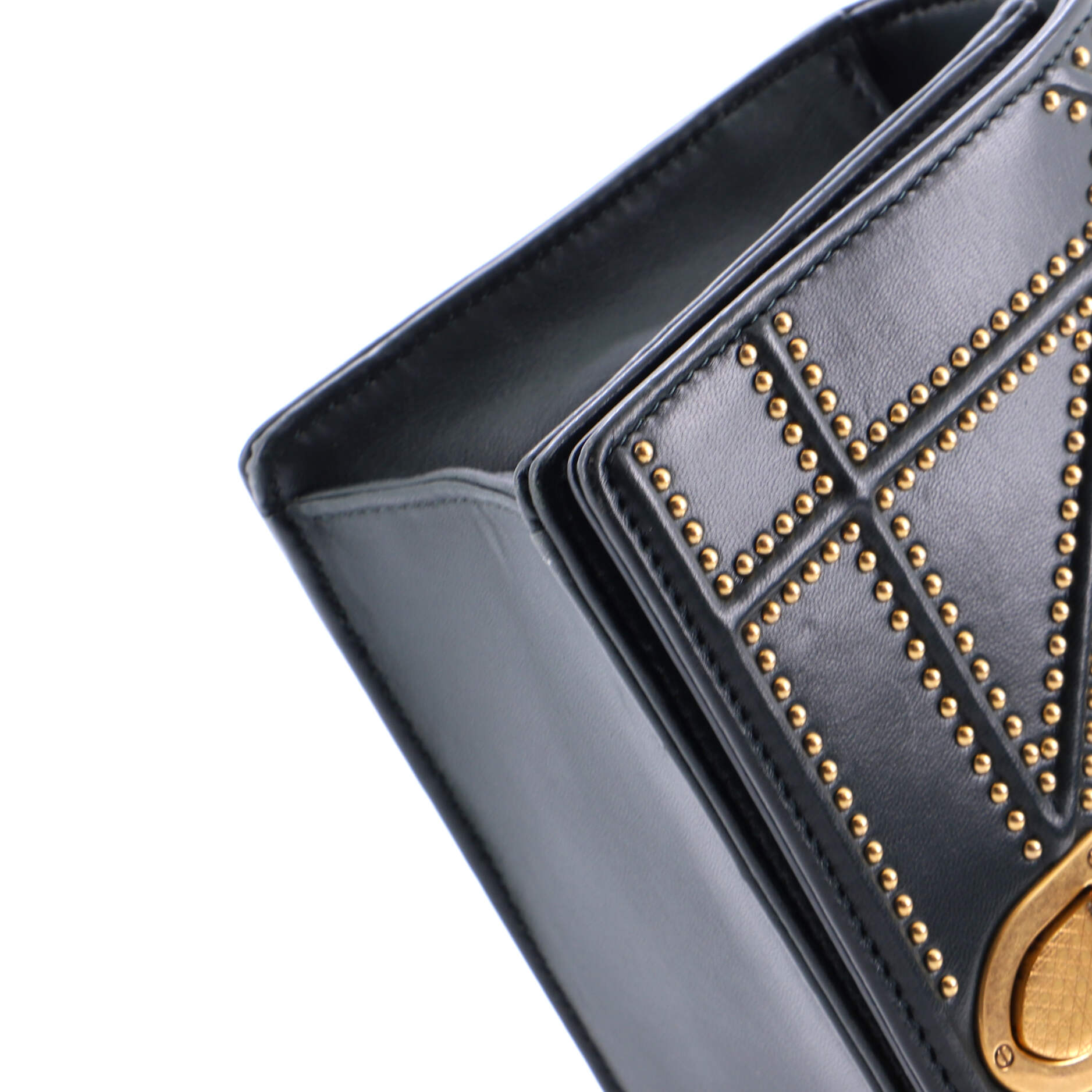 Diorama Flap Bag Studded Leather Small