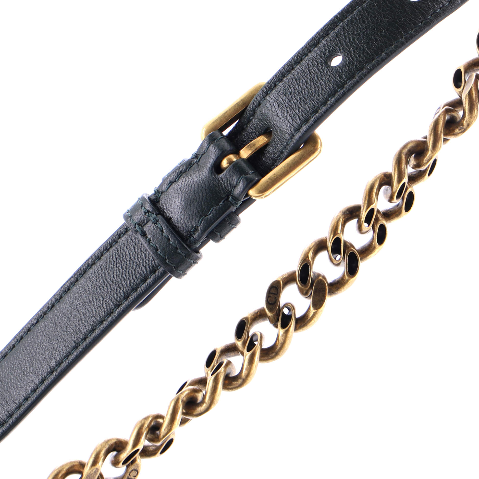 Diorama Flap Bag Studded Leather Small