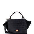 Trapeze Bag Crocodile Embossed Leather Medium
