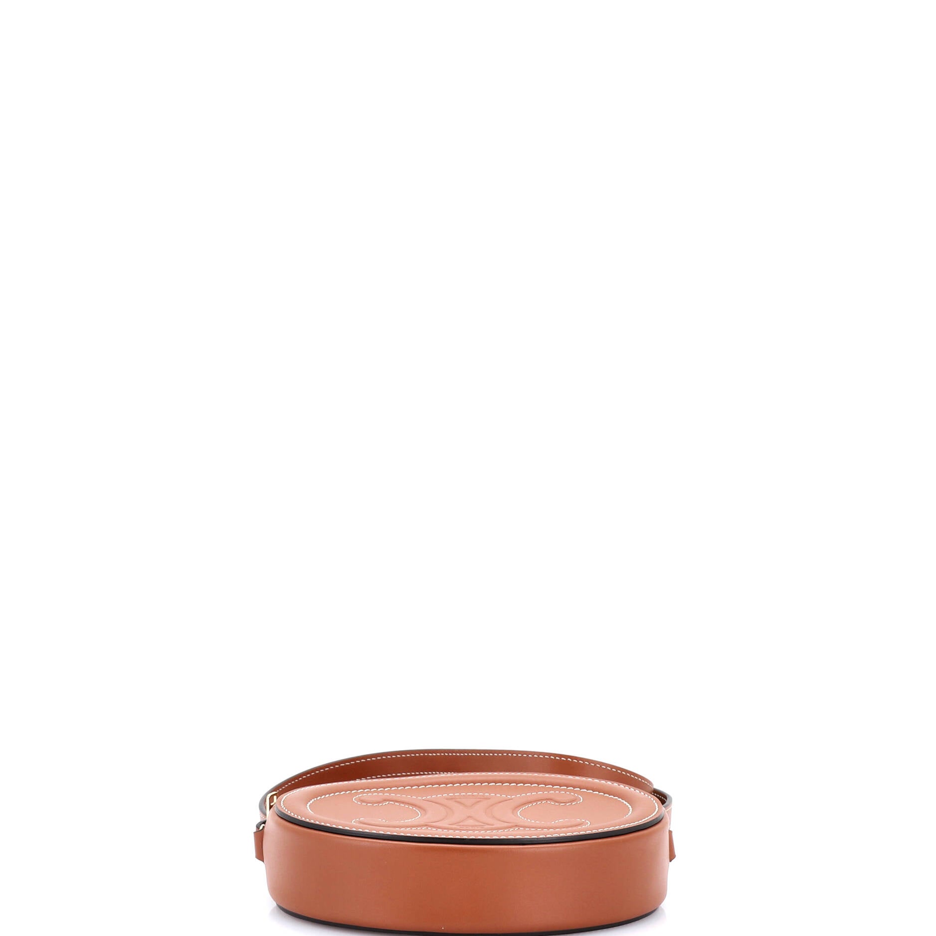 Triomphe Oval Crossbody Bag Leather Mini