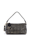 Rockstud Flip Lock Zipped Handle Crossbody Bag Grainy Leather Small