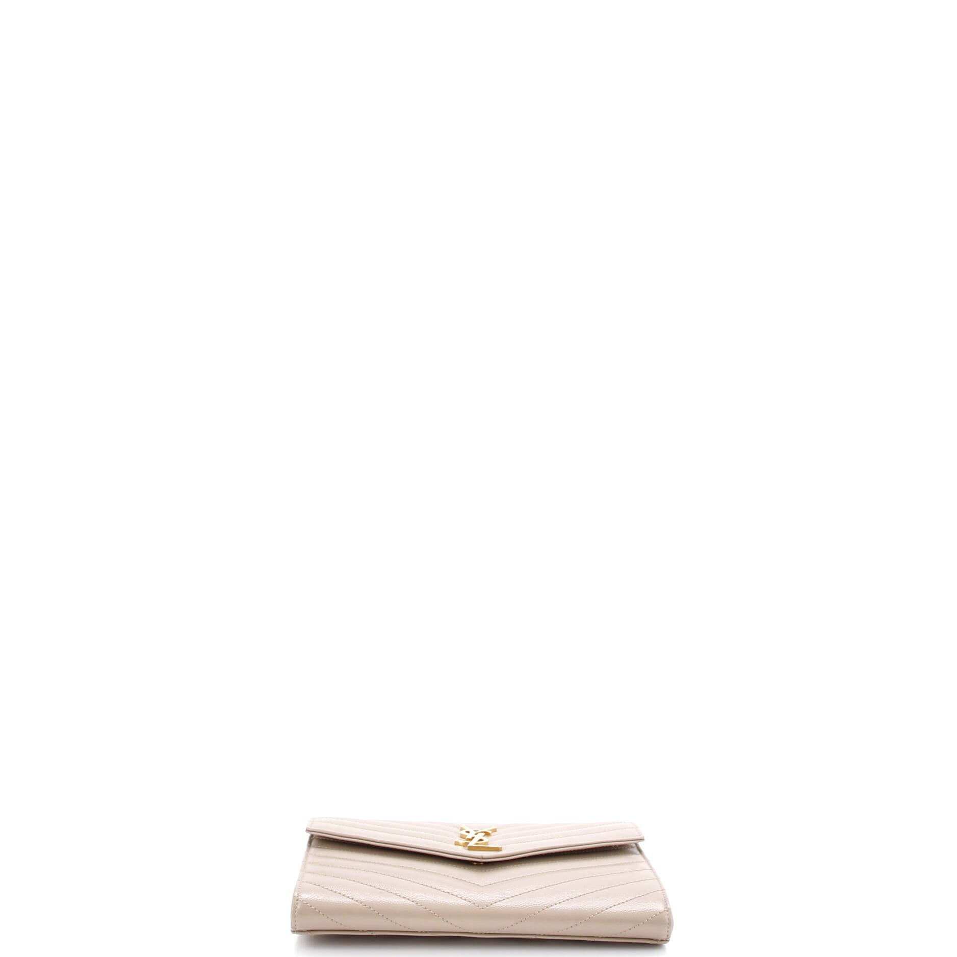 Classic Monogram Envelope Wristlet Clutch Matelasse Chevron Leather