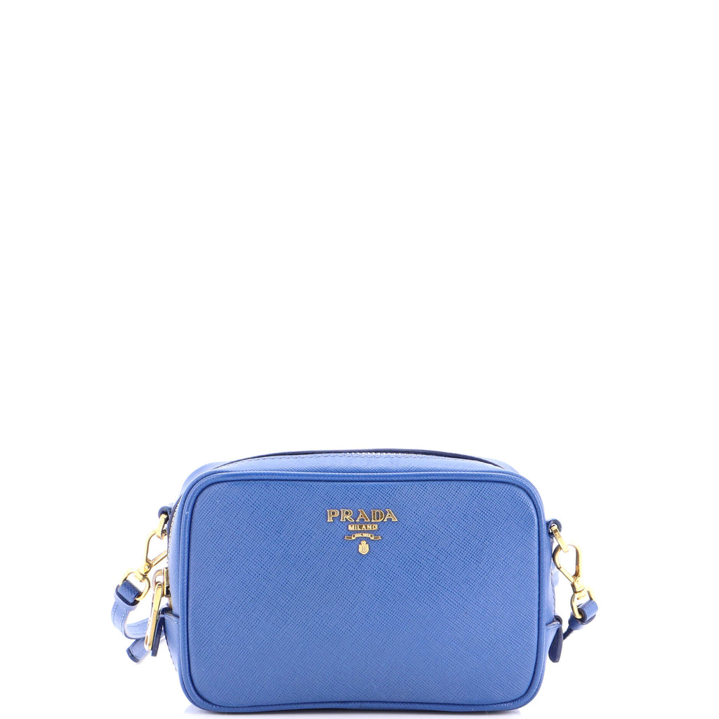Camera Shoulder Bag Saffiano Leather Mini
