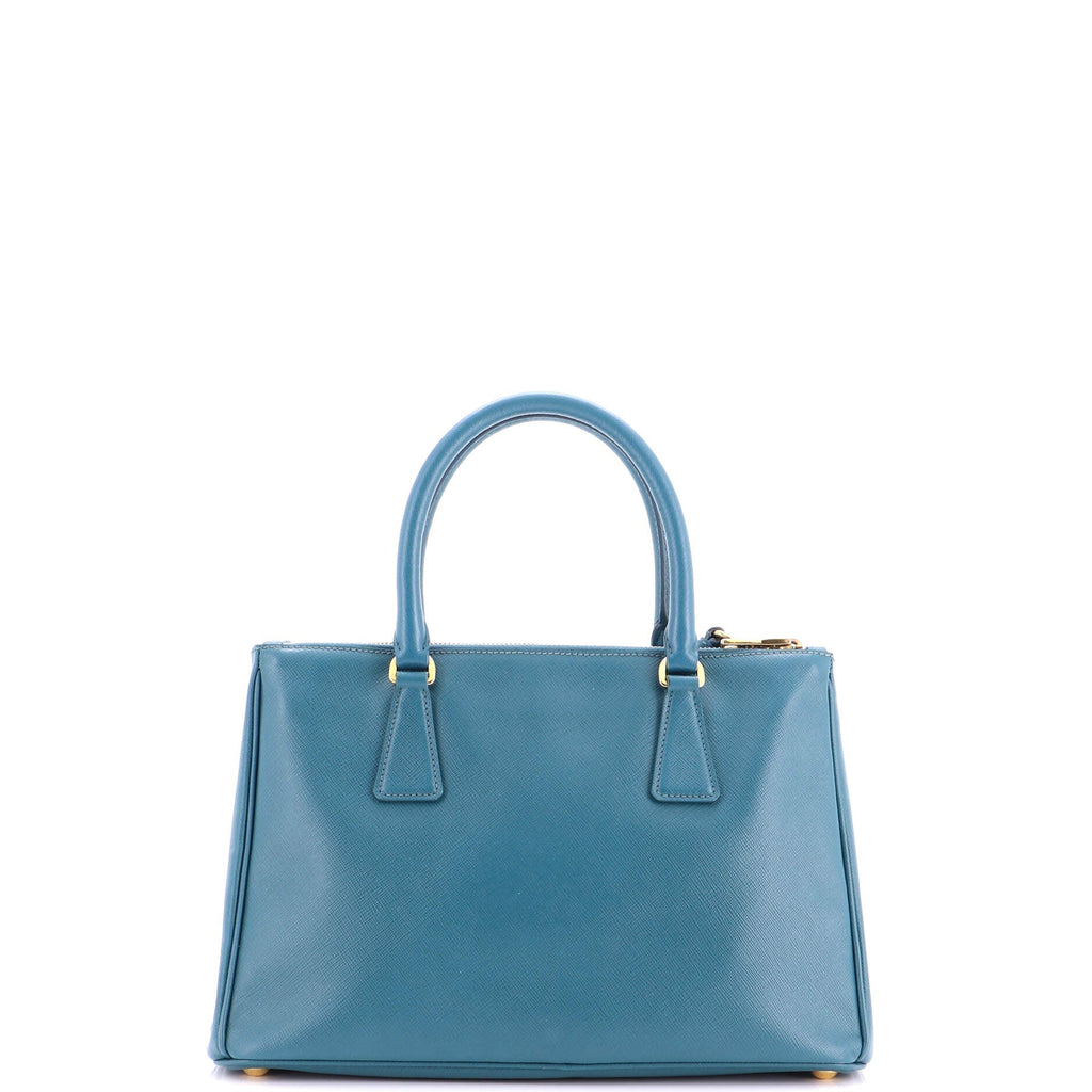 Double Zip Lux Tote Saffiano Leather Small
