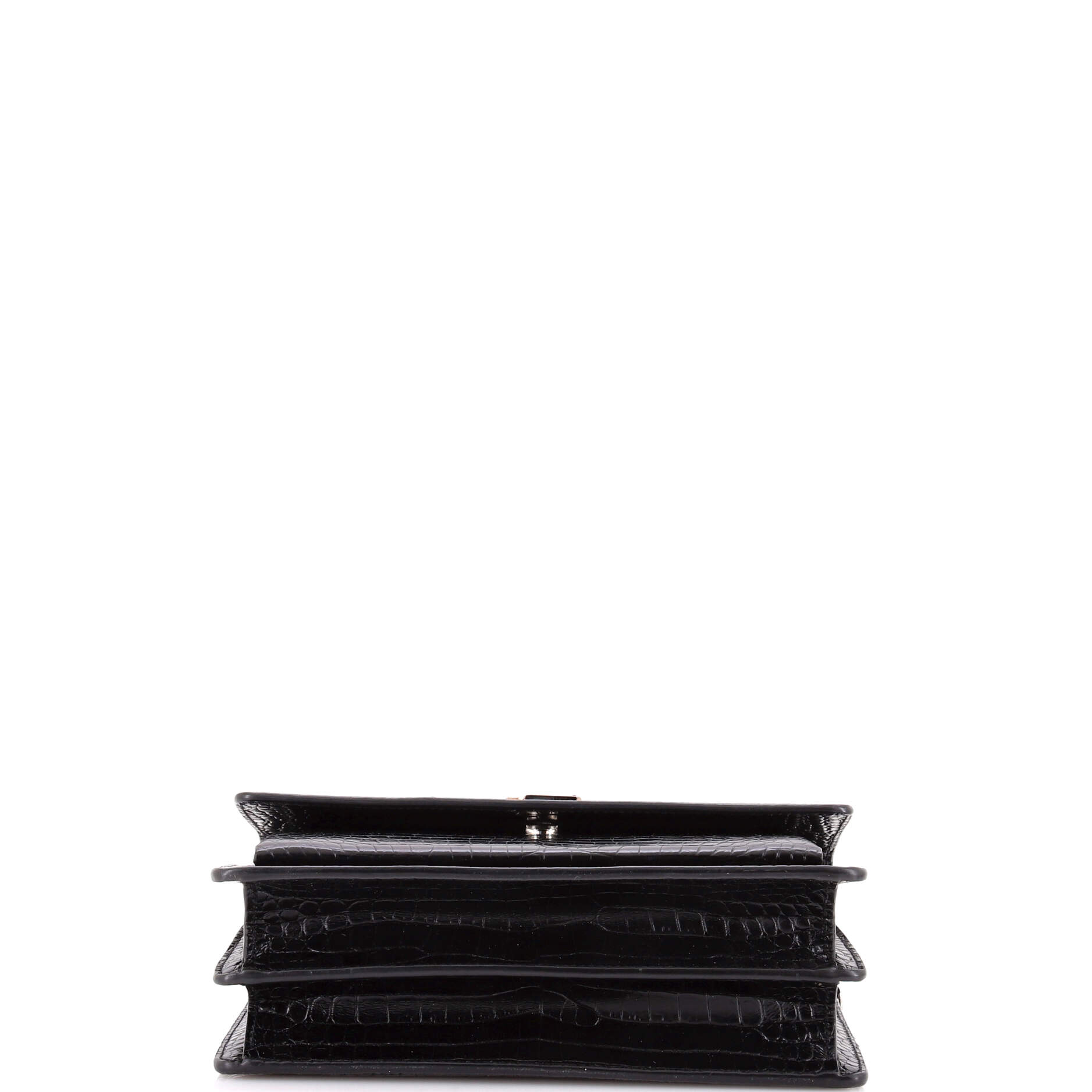 Sunset Crossbody Bag Crocodile Embossed Leather Medium