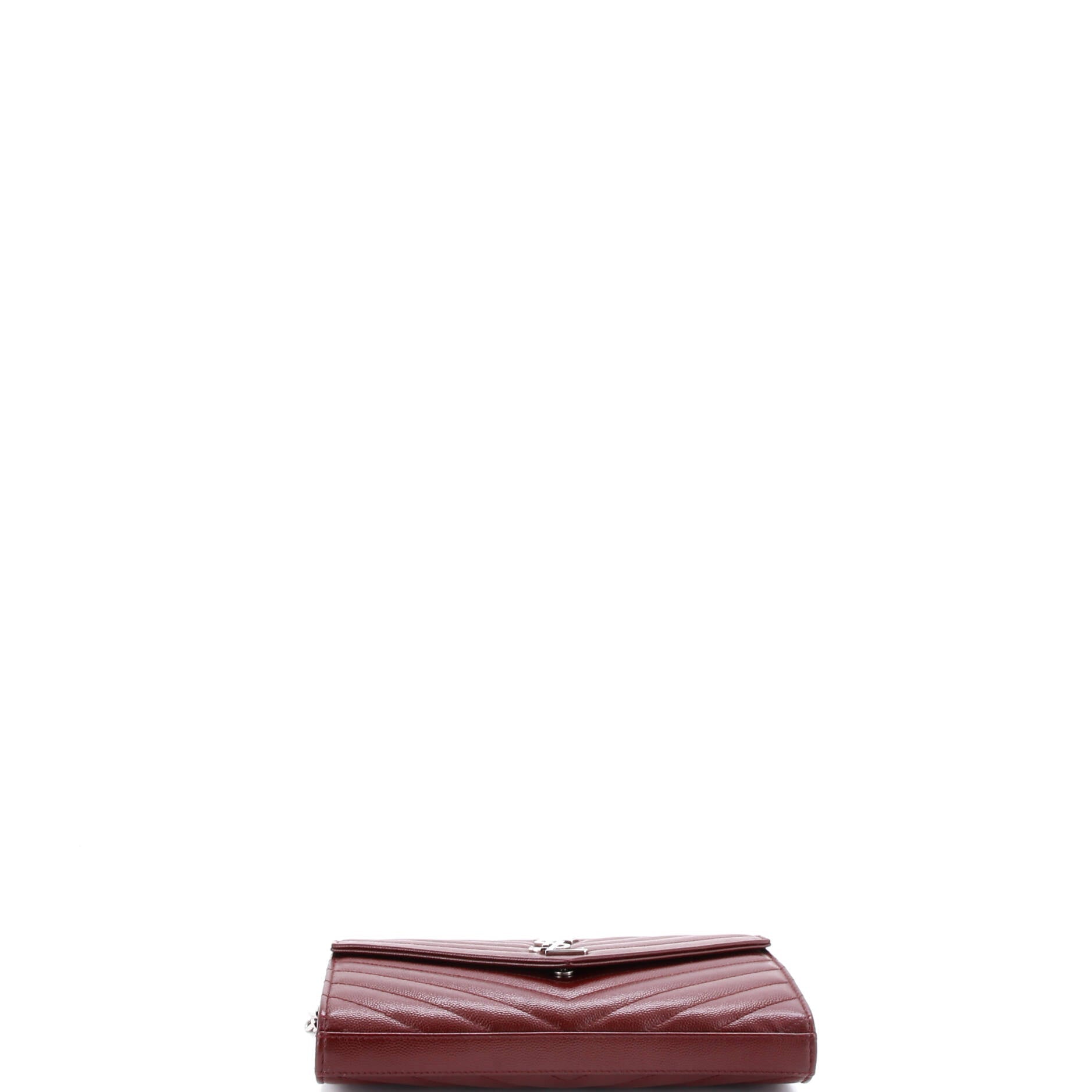 Classic Monogram Wallet on Chain Matelasse Chevron Leather Medium