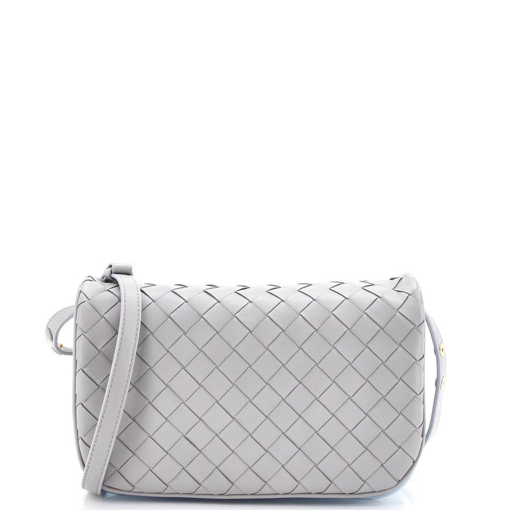 Puff Pouch Bag on Strap Intrecciato Leather