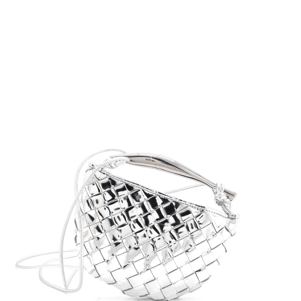 Sardine Top Handle Bag Metallic Leather Mini