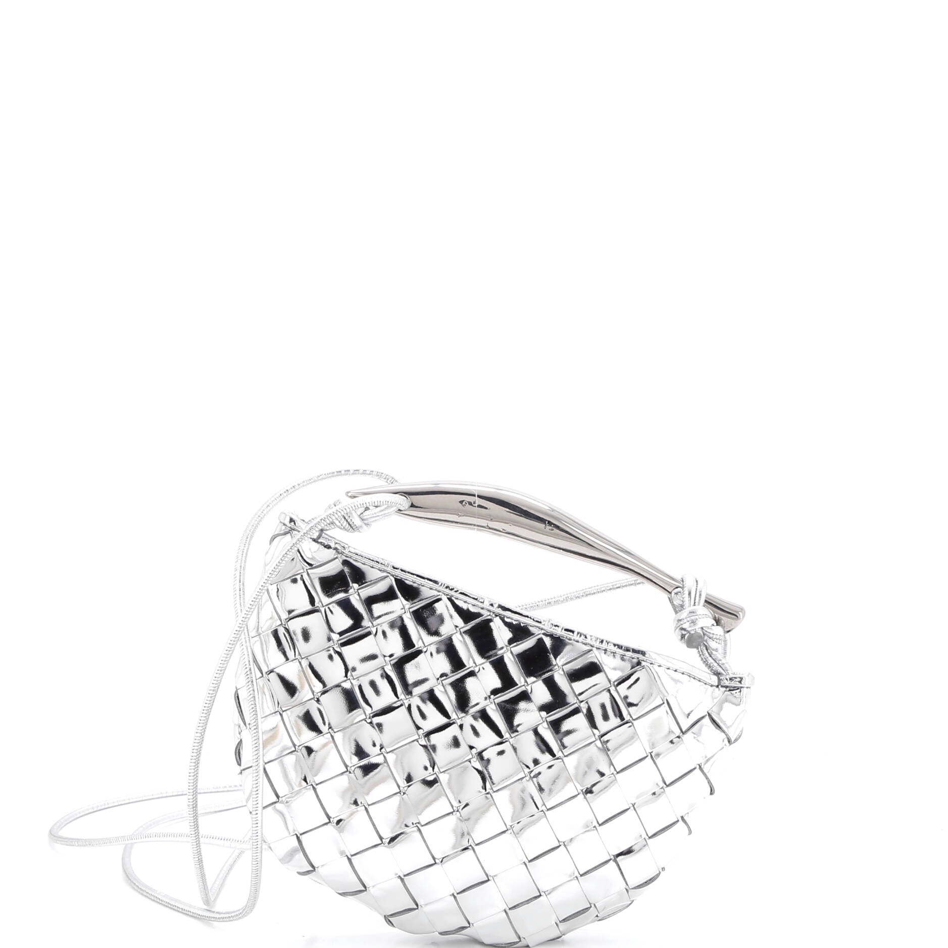Sardine Top Handle Bag Metallic Leather Mini