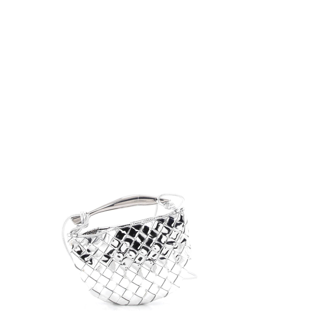 Sardine Top Handle Bag Metallic Leather Mini