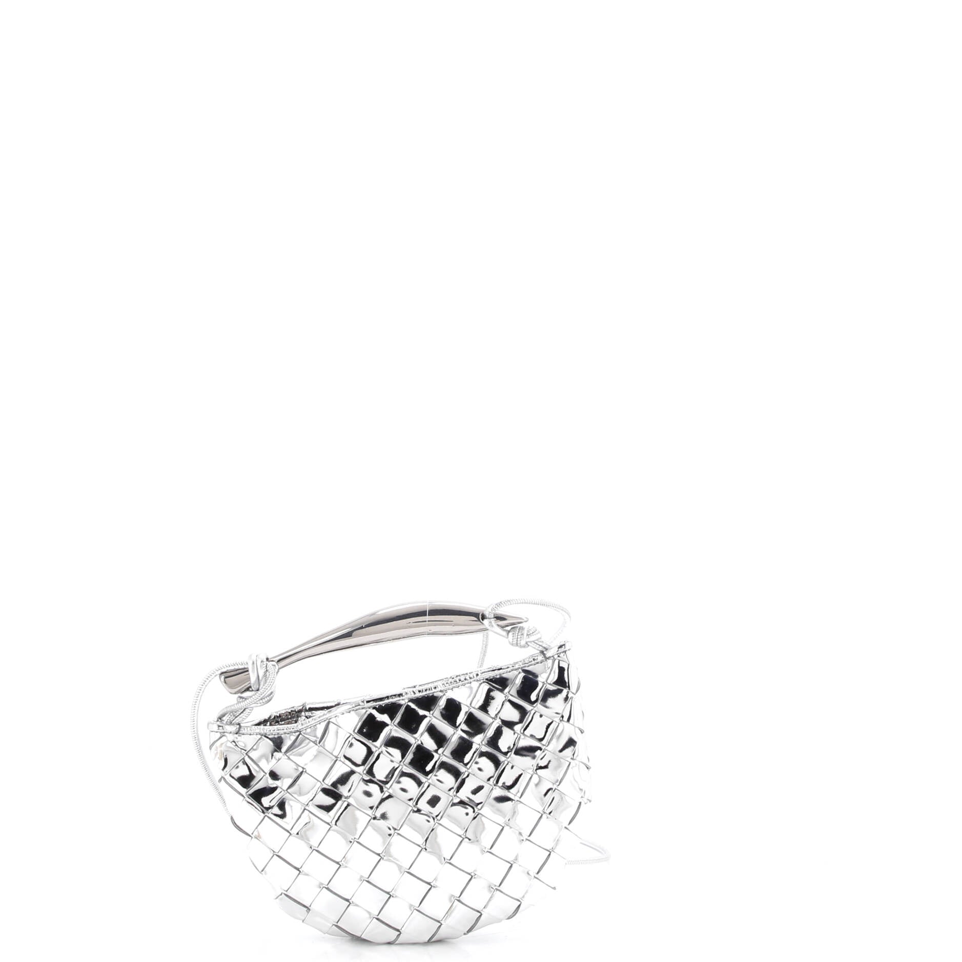 Sardine Top Handle Bag Metallic Leather Mini