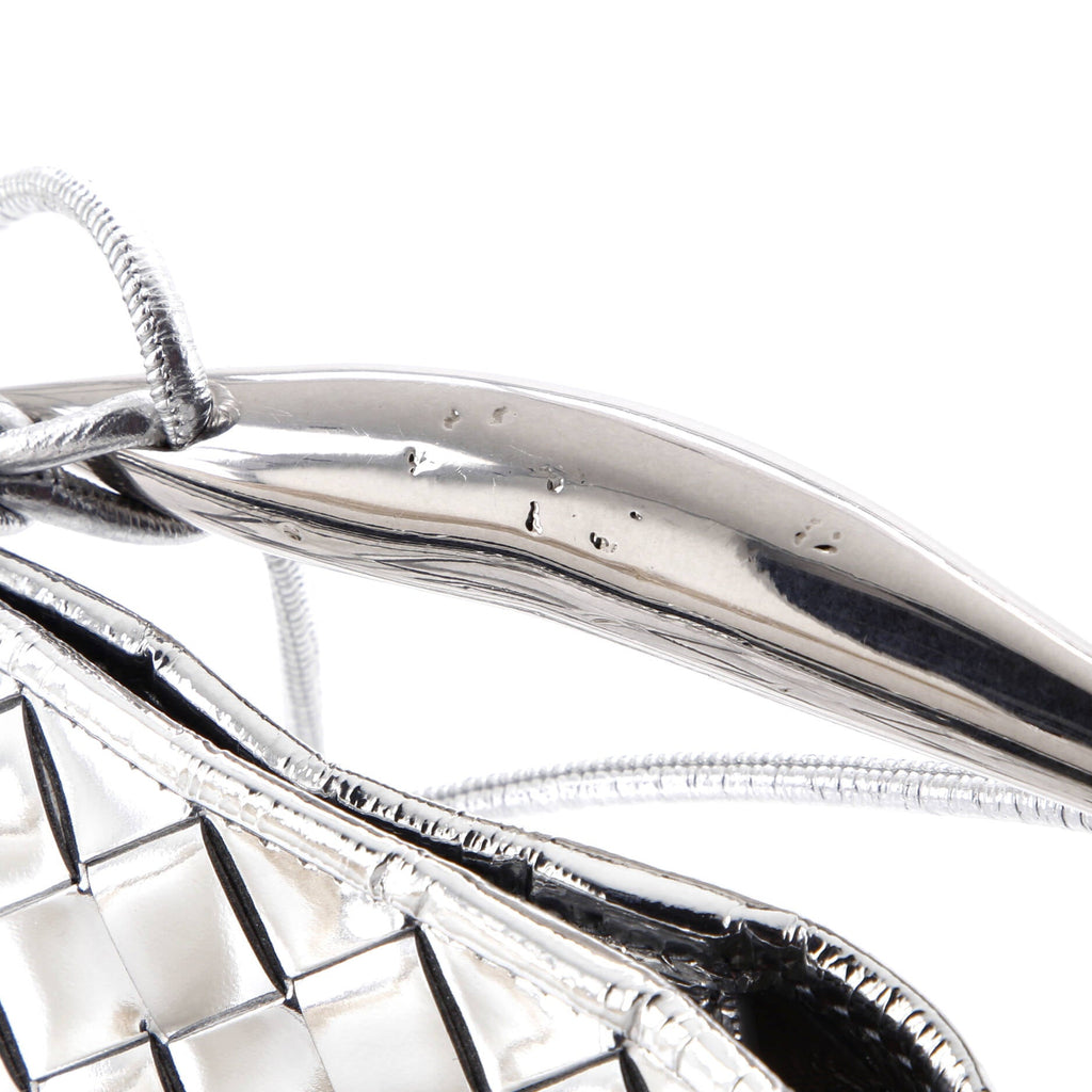 Sardine Top Handle Bag Metallic Leather Mini