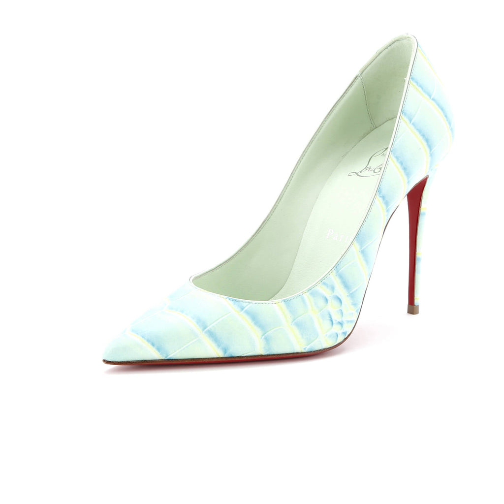 Women's Kate Pumps Crocodile Embossed Leather 100