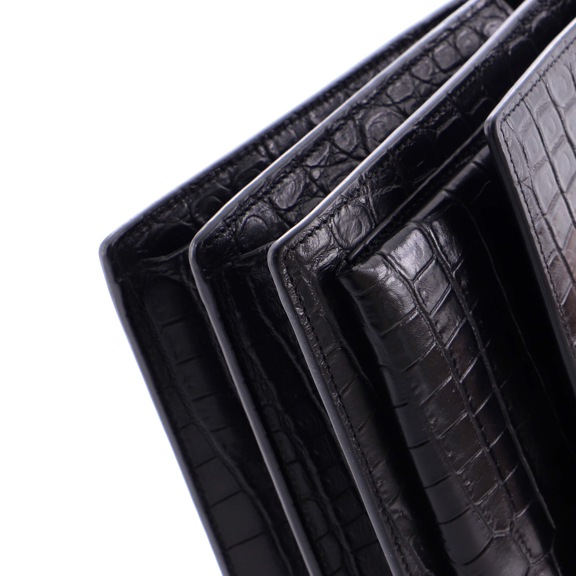Sunset Crossbody Bag Crocodile Embossed Leather Medium