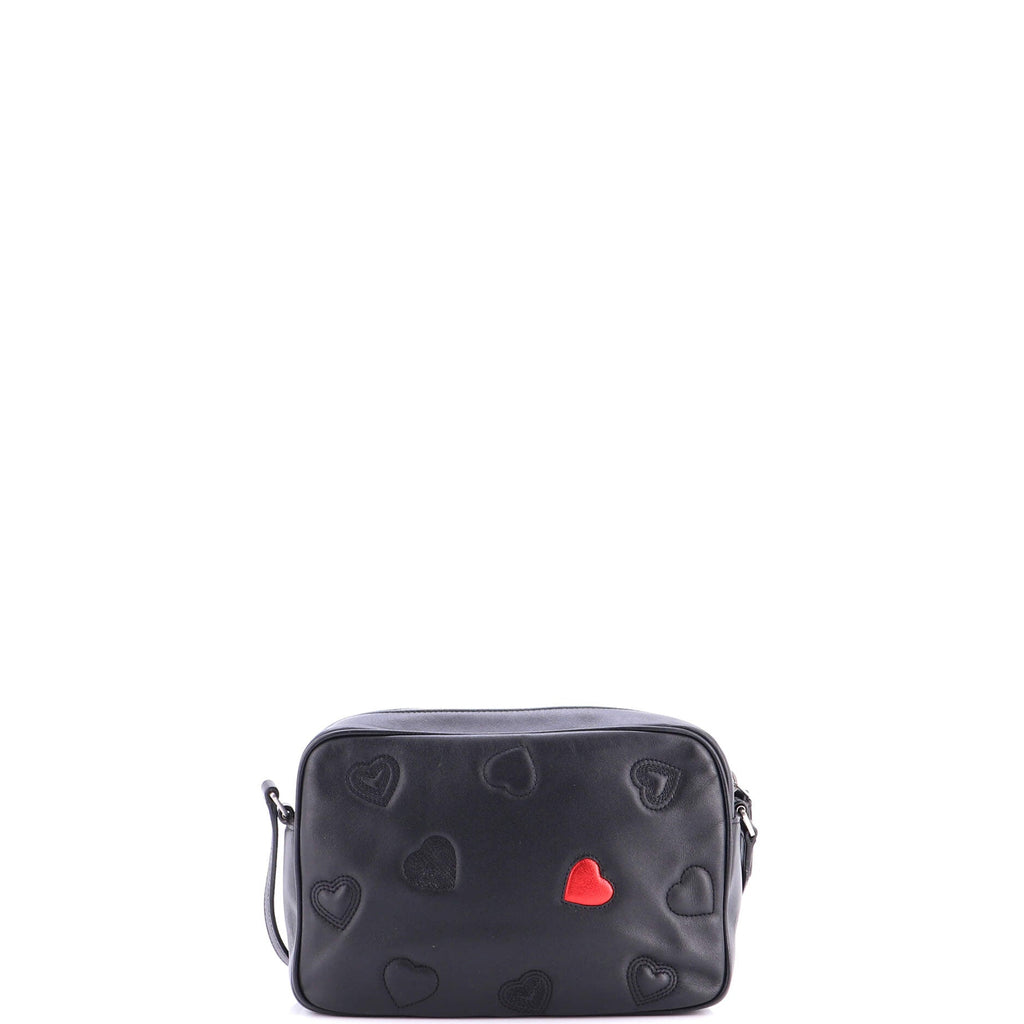 Lou Camera Bag Heart Stitched Leather Small