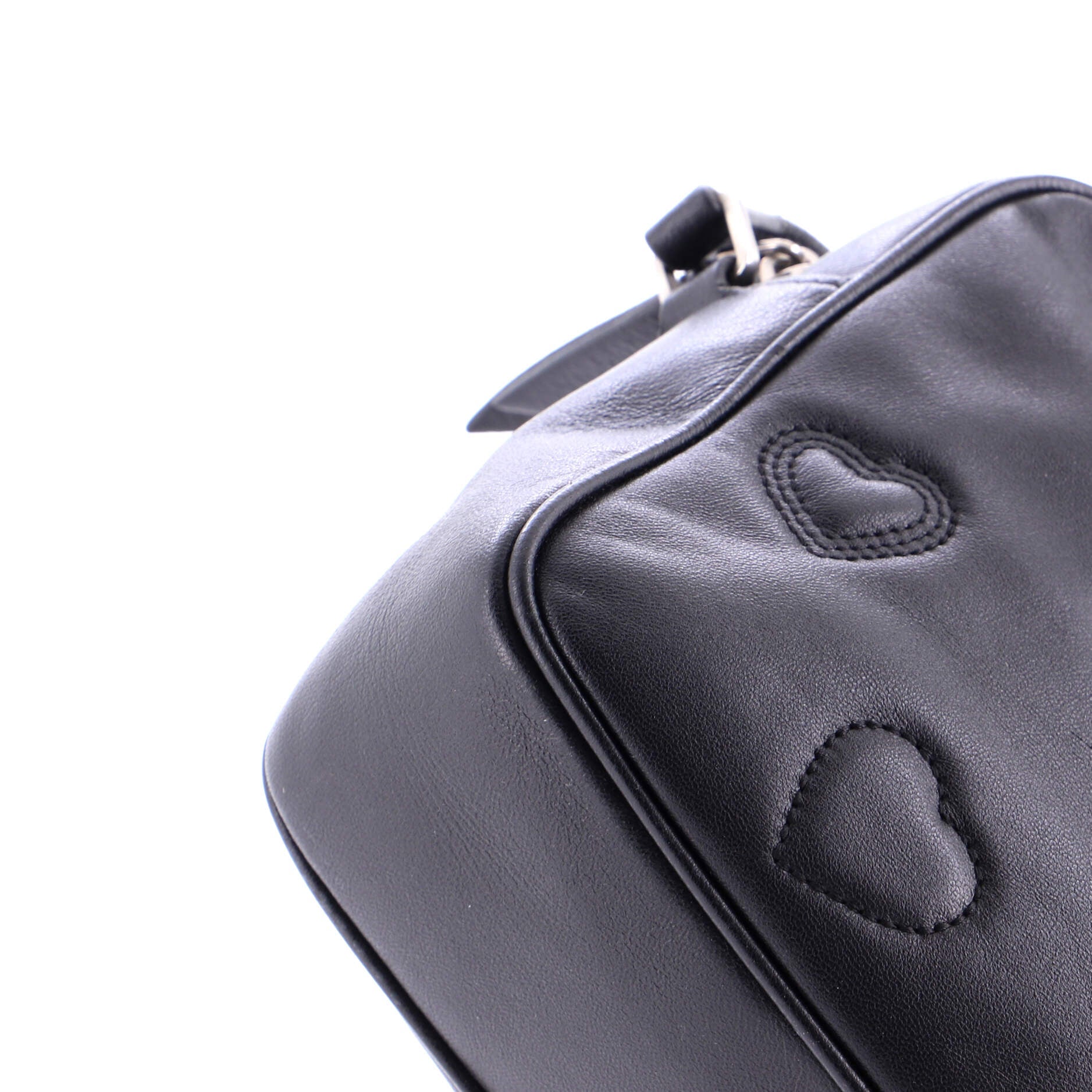 Lou Camera Bag Heart Stitched Leather Small