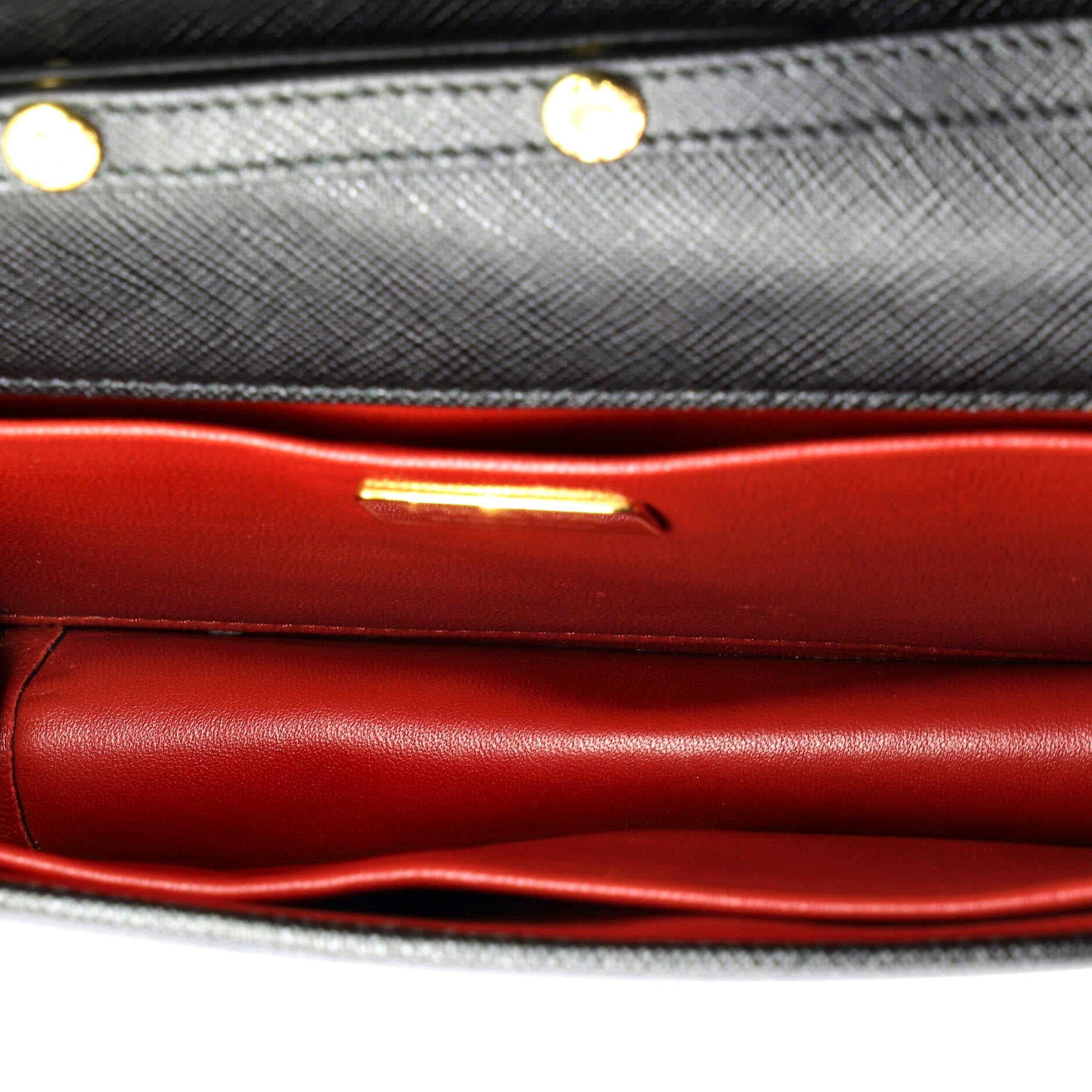Convertible Flap Clutch Saffiano Leather Small
