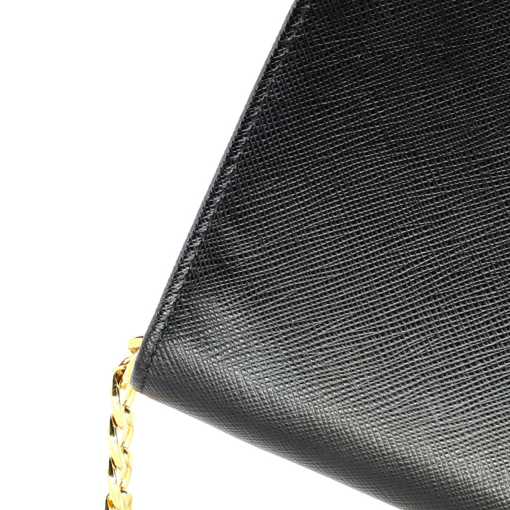 Convertible Flap Clutch Saffiano Leather Small