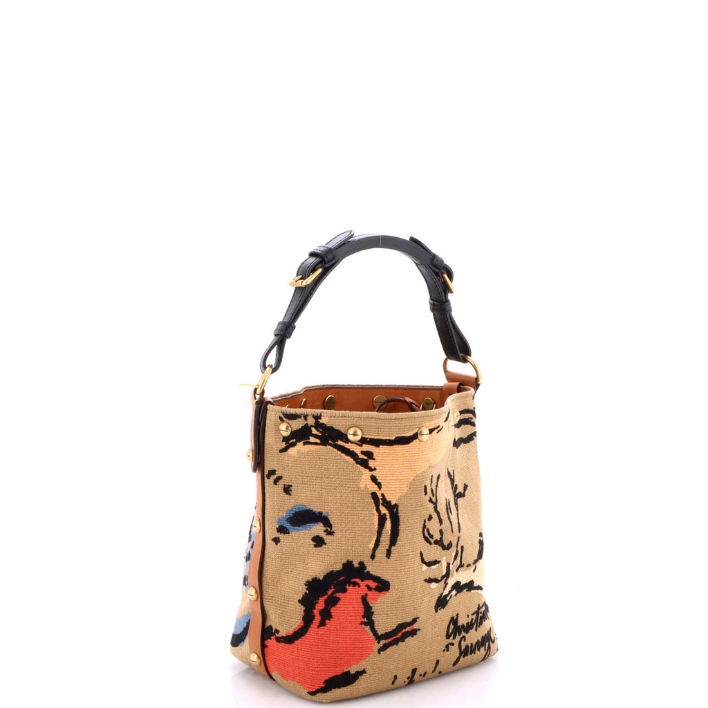 DiorAvenue Bucket Bag Embroidered Canvas Small