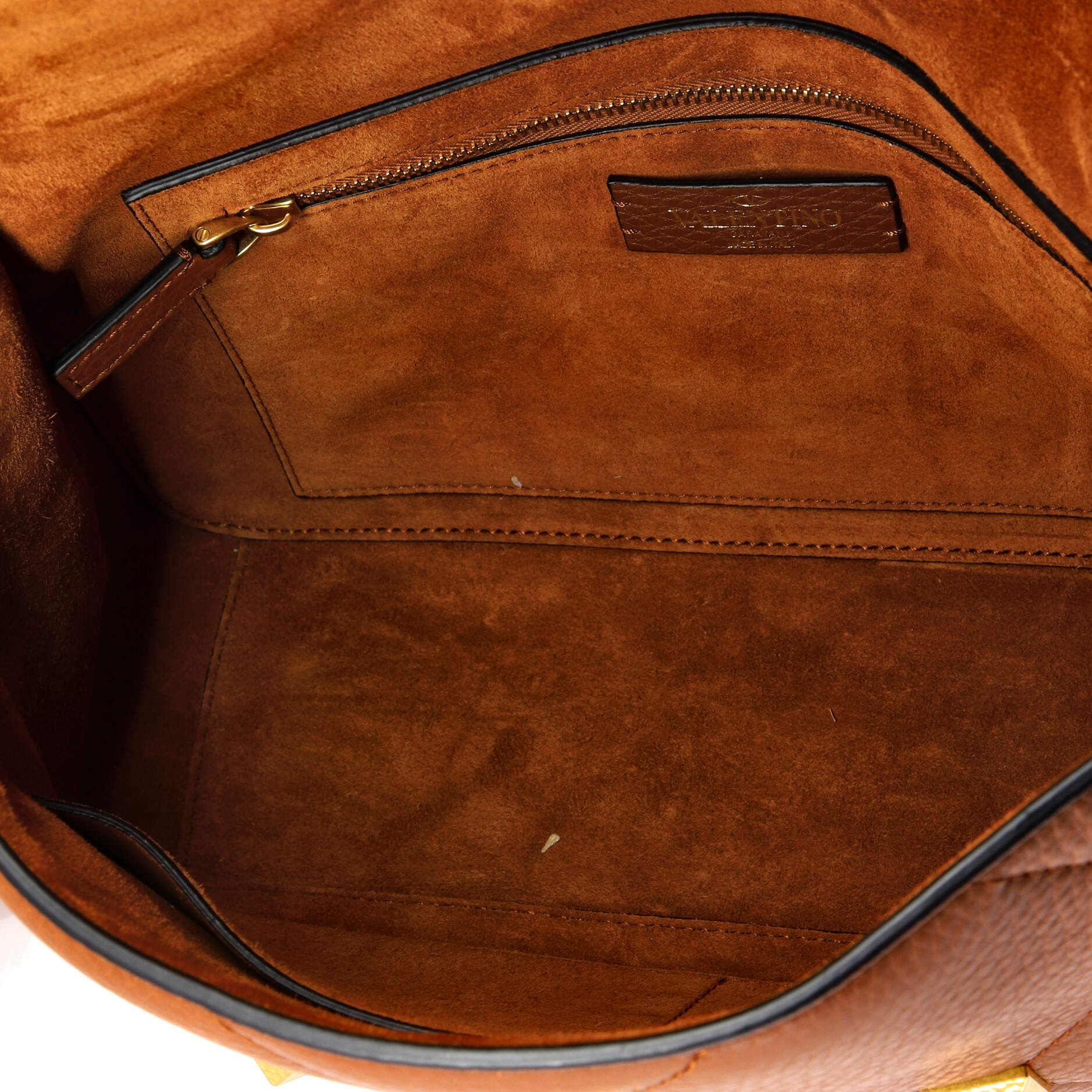 Roman Stud Flap Bag Quilted Leather Large