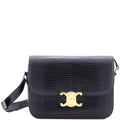 Triomphe Shoulder Bag Lizard Medium