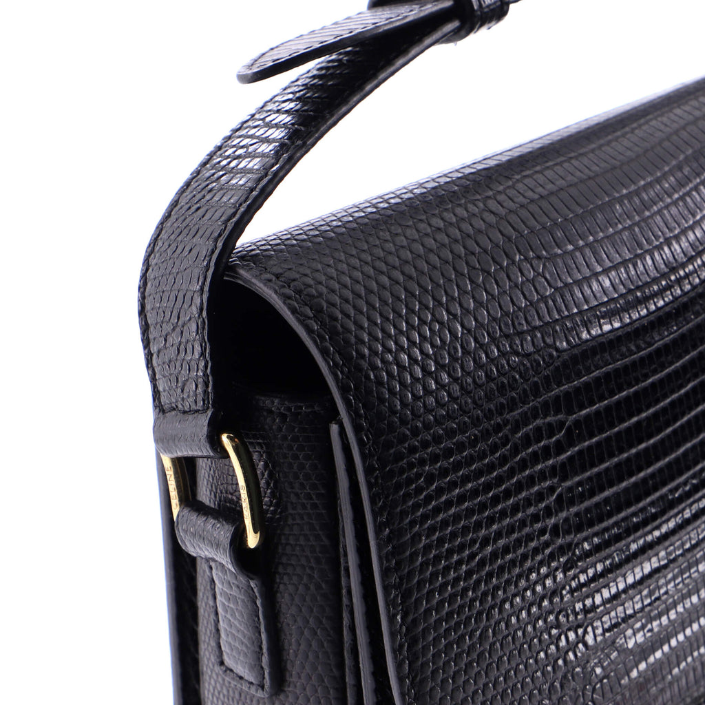 Triomphe Shoulder Bag Lizard Medium