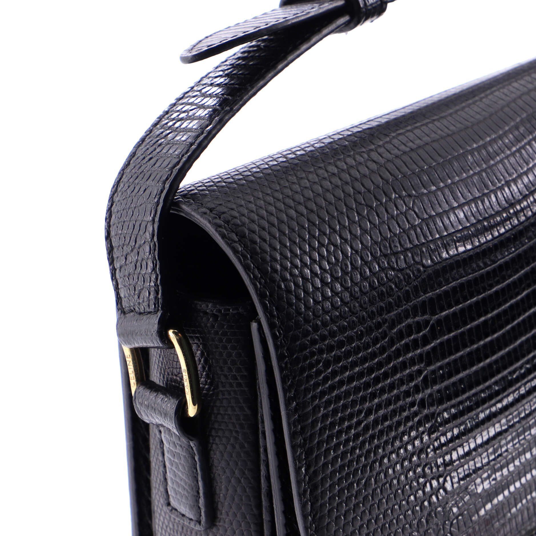 Triomphe Shoulder Bag Lizard Medium