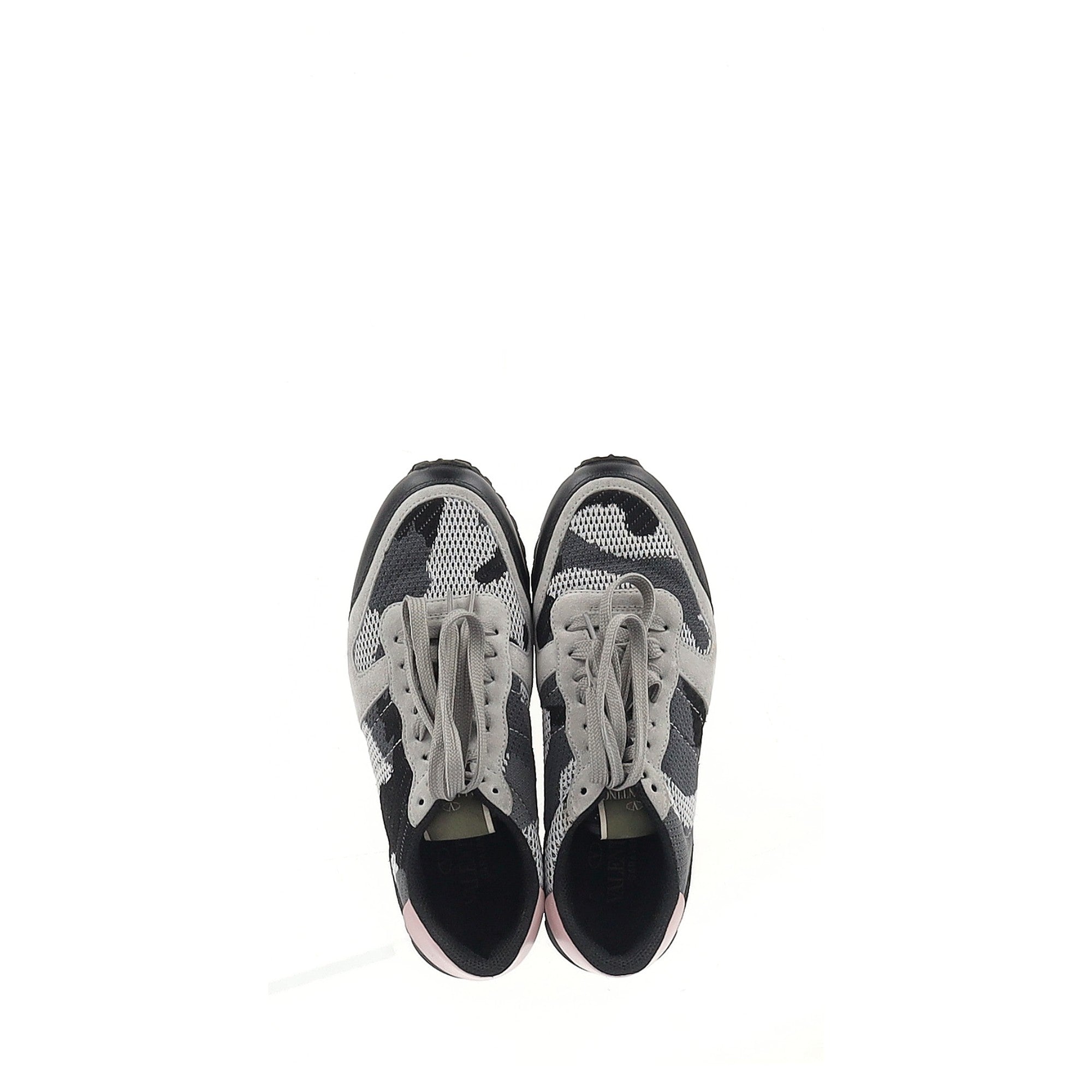 Valentino Garavani Rock Runner Camo in Multicolor Calfskin Leather