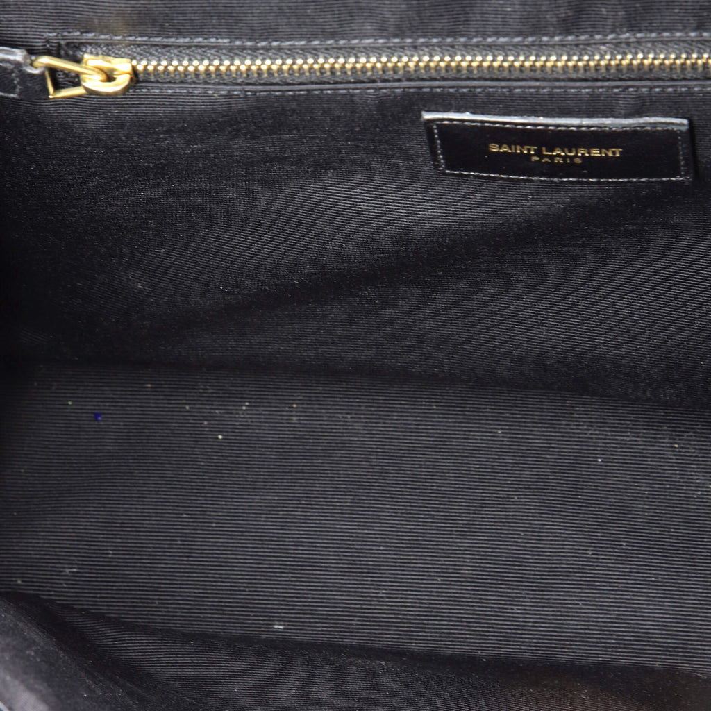 Classic Monogram Envelope Satchel Matelasse Chevron Leather Large
