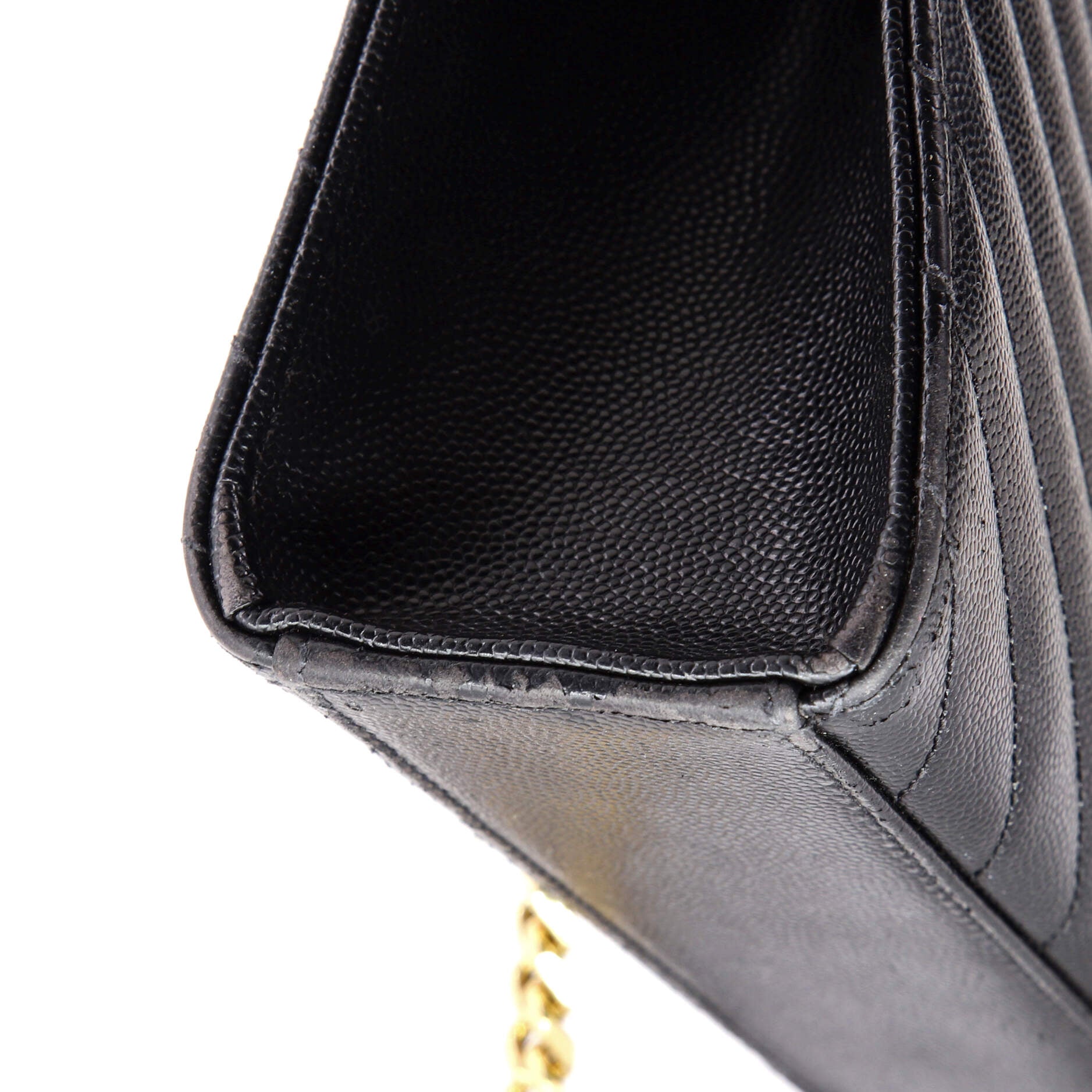 Classic Monogram Envelope Satchel Matelasse Chevron Leather Large